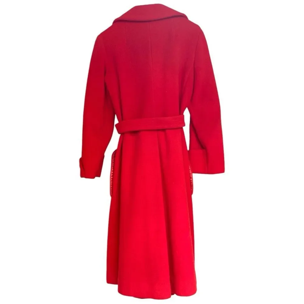 Vintage 70s Rosewin red peacoat size S/M